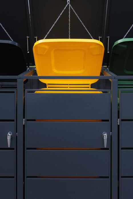 Zabudowa Koszy Na Śmieci 3x240L Obudowa Wiata Śmietnikowa Garaż