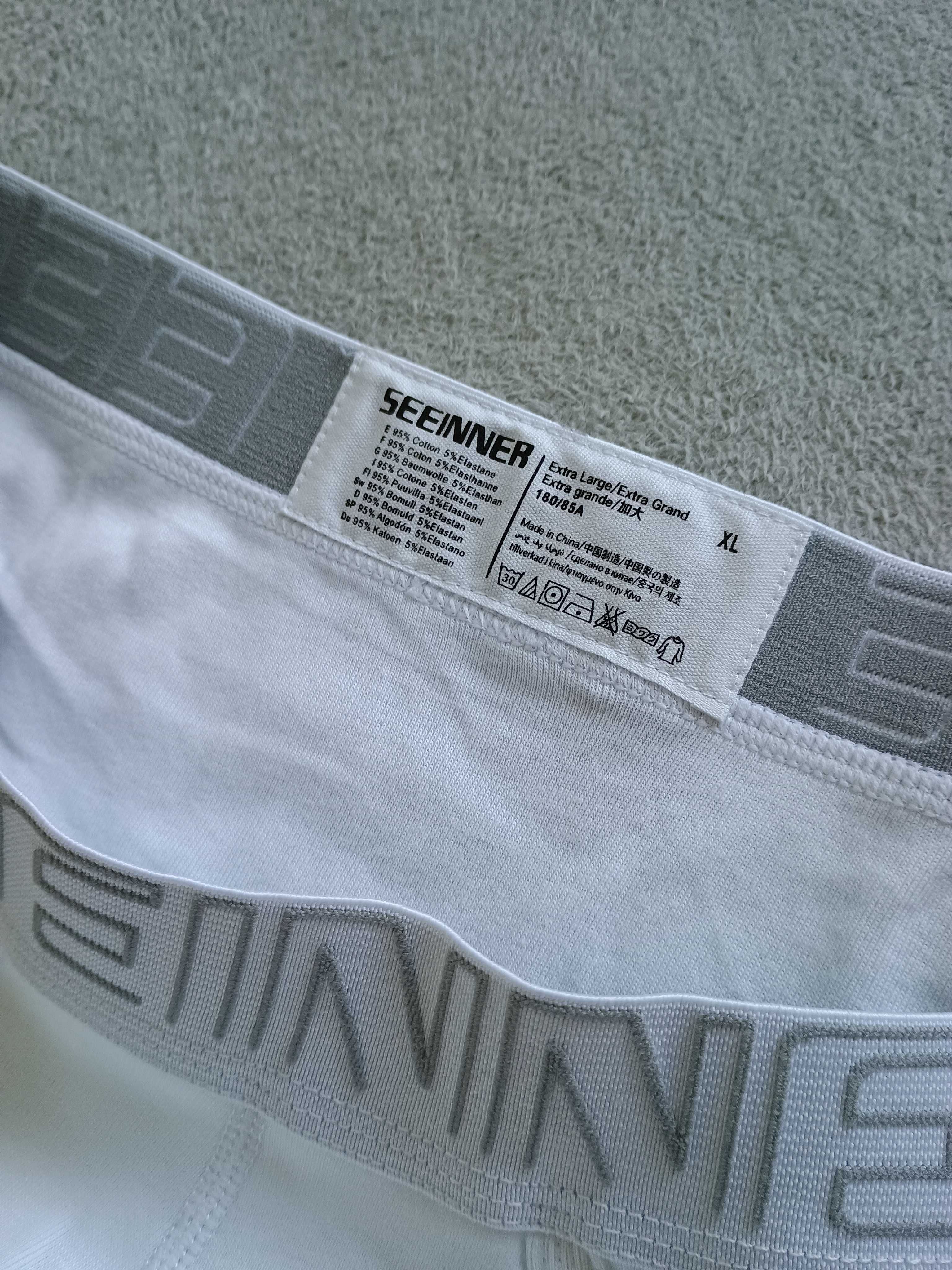 Męskie slipy Seeinner - białe, rozmiar XL