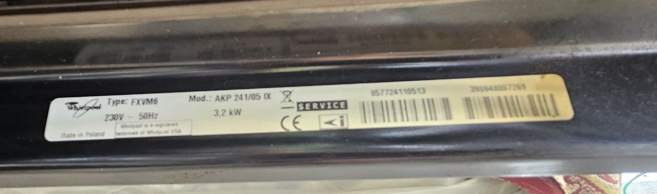 Piekarnik elektryczny whirlpool FXVM6