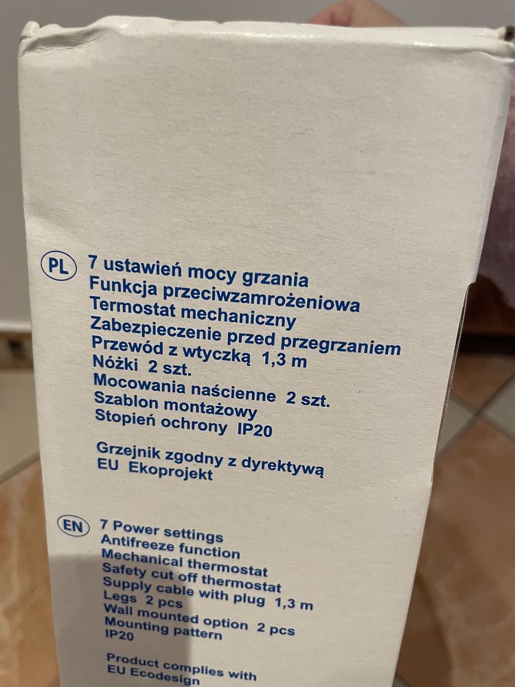 Grzejniki elektryczne Celcia 1000w NOWE