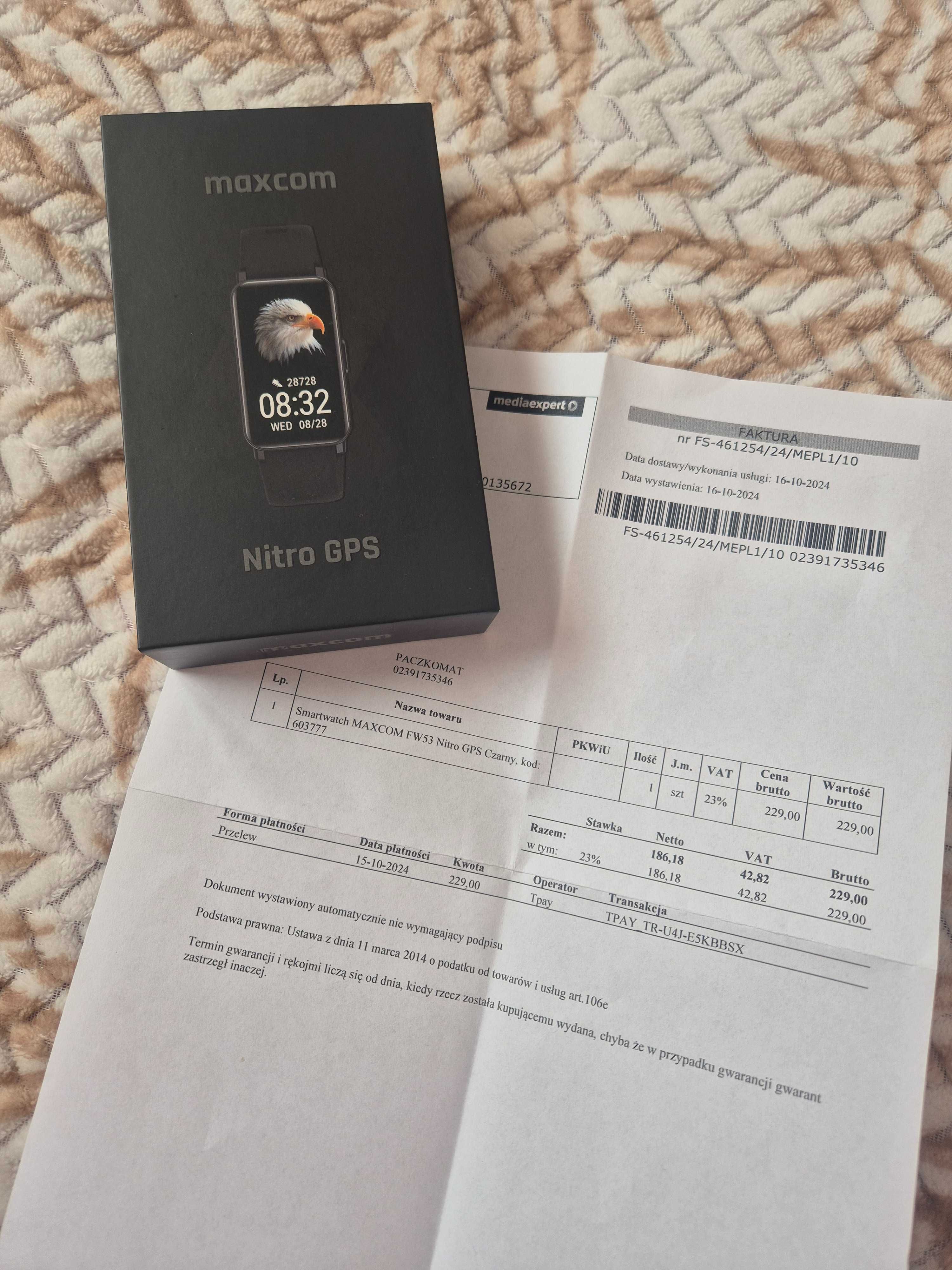 Smartwatch, zegarek, Maxcom FW 53 Nitro GPS, jak nowy.
