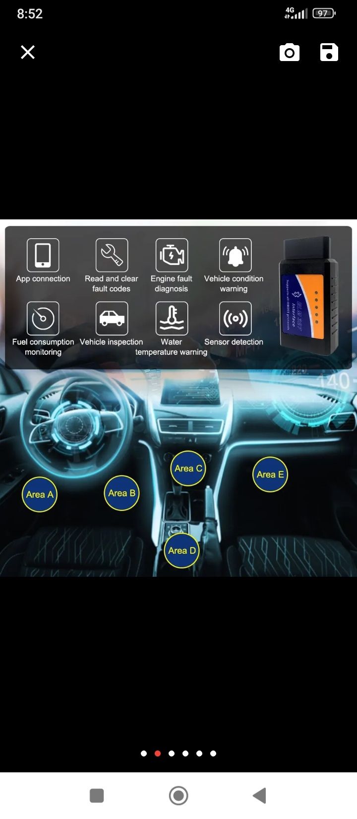 Авто сканер ELM 327 v.1.5 bluetooth, wi-fi