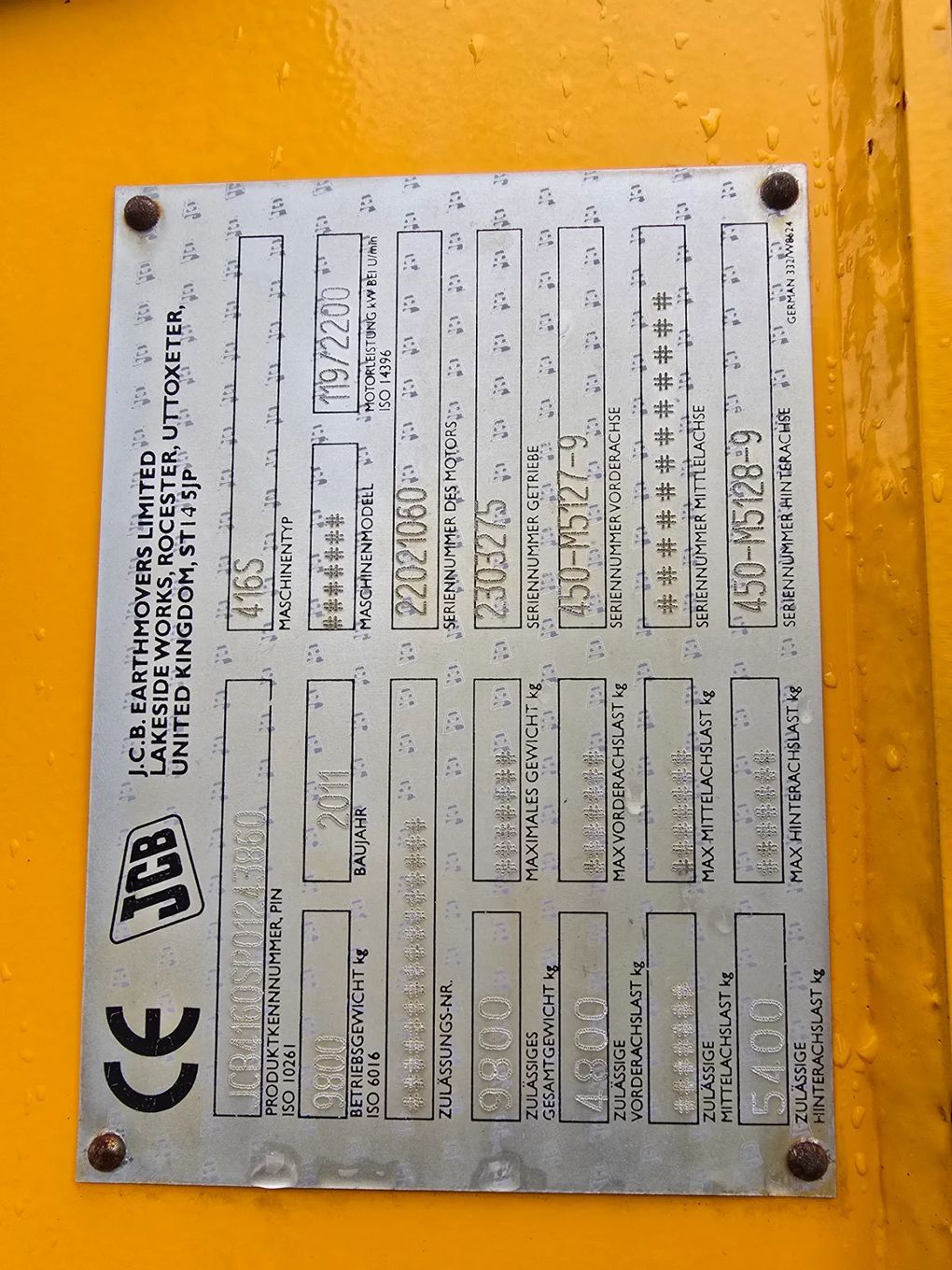 JCB 416  Ładowarka JCB 416S