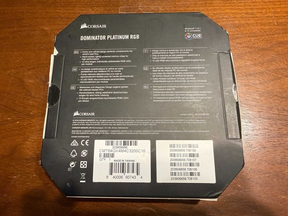 Corsair Dominator Platinum RGB DDR4 64GB