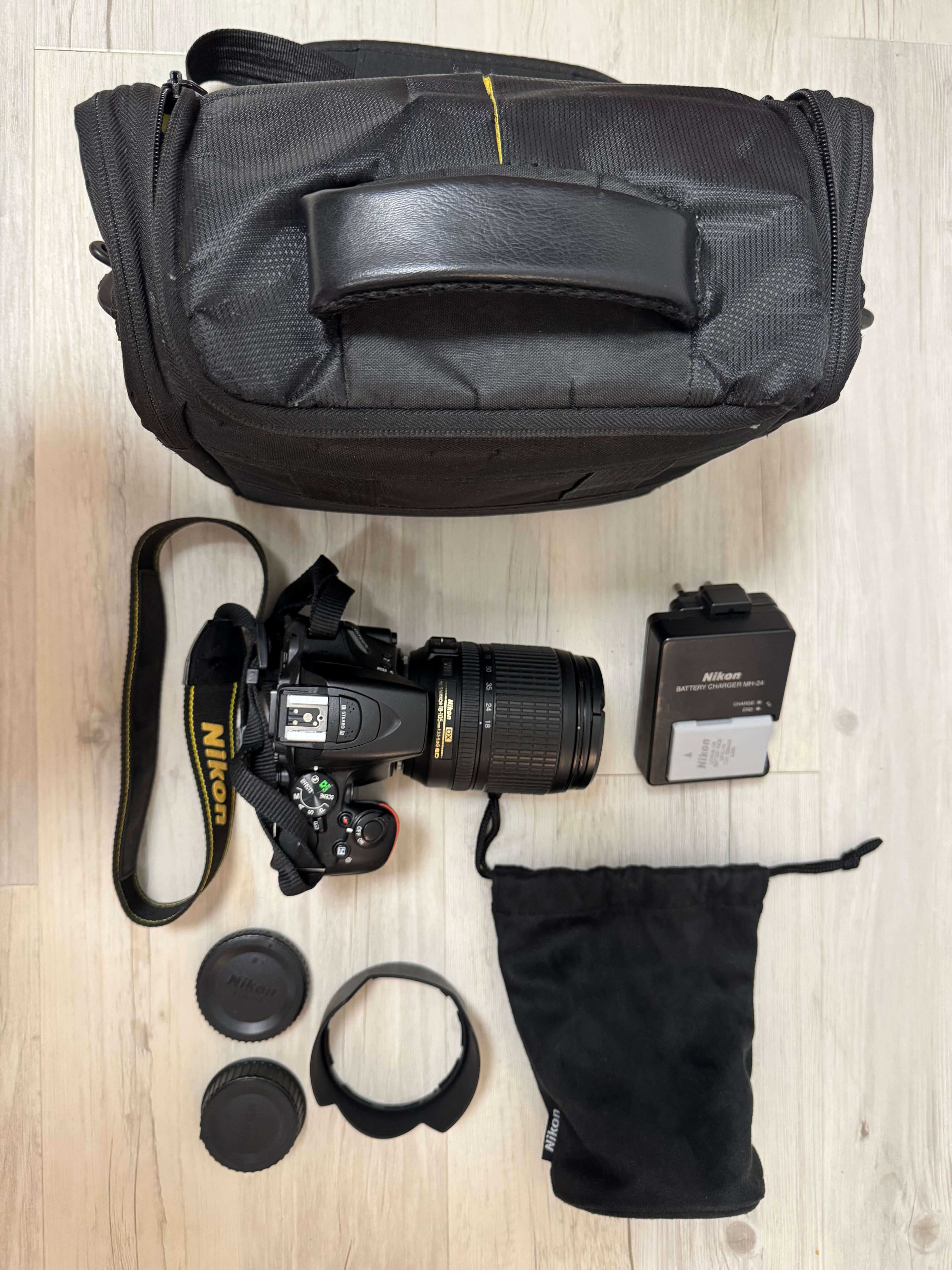 [ZESTAW] Aparat Body Nikon D5500 |Obiektyw Nikkor 18-105mm | akcesoria