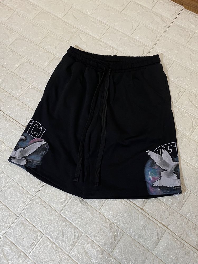 Sweatshorts спортивні шорти з гарним принтом широкі