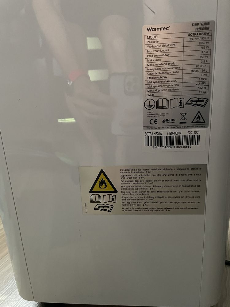 Klimatyzacja przenosna Warmtec Sotra KP 20 W