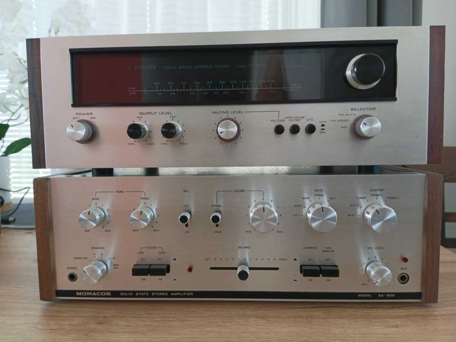 Zestaw stereo Monacor SA-800, Pioneer TX-900