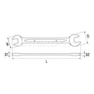 Klucz Płaski Satynowy 18X19Mm Crv6140 Yato Yt-0120