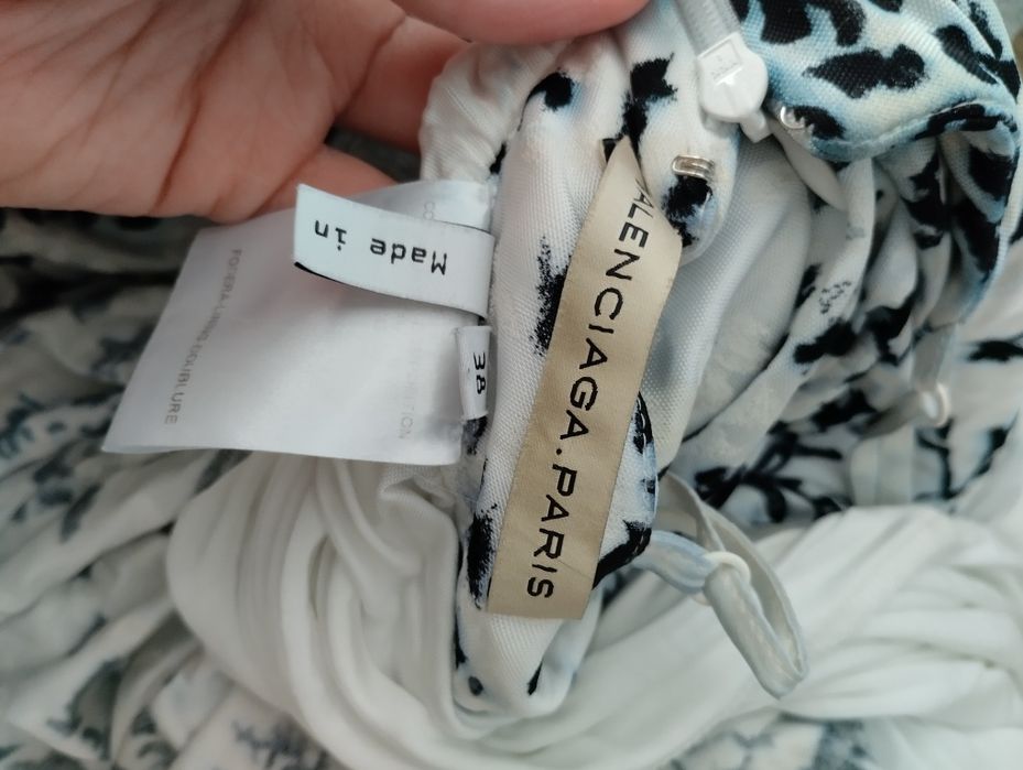 Długa sukienka letnia Balenciaga Paris