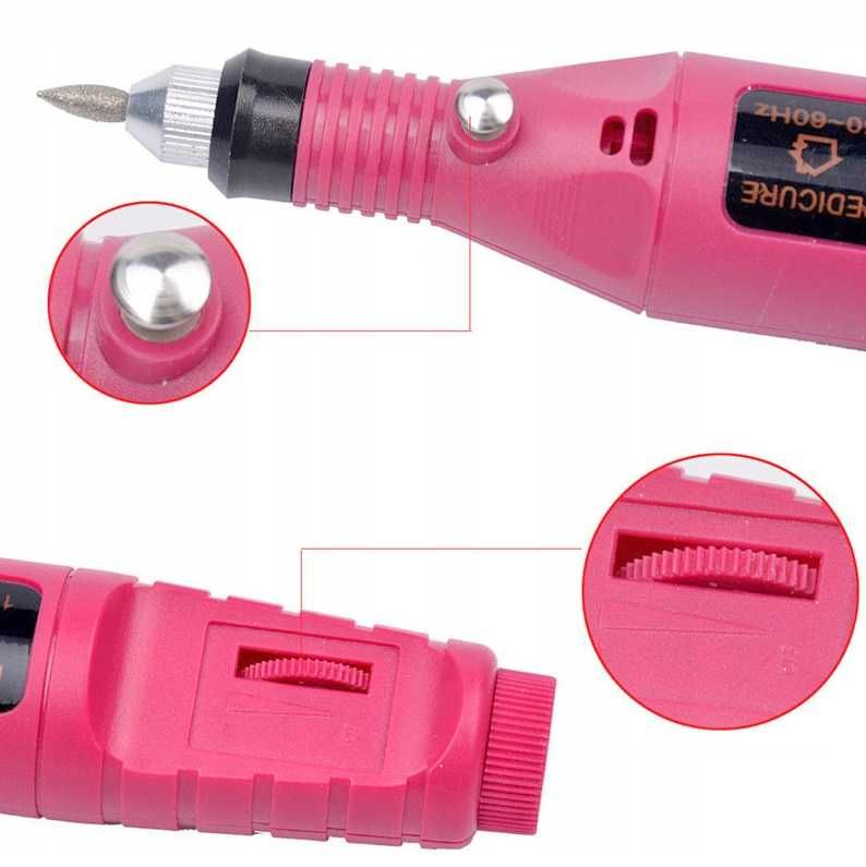 FREZARKA DO PAZNOKCI MANICURE MOCNA 6 frezów w zestawie super cena