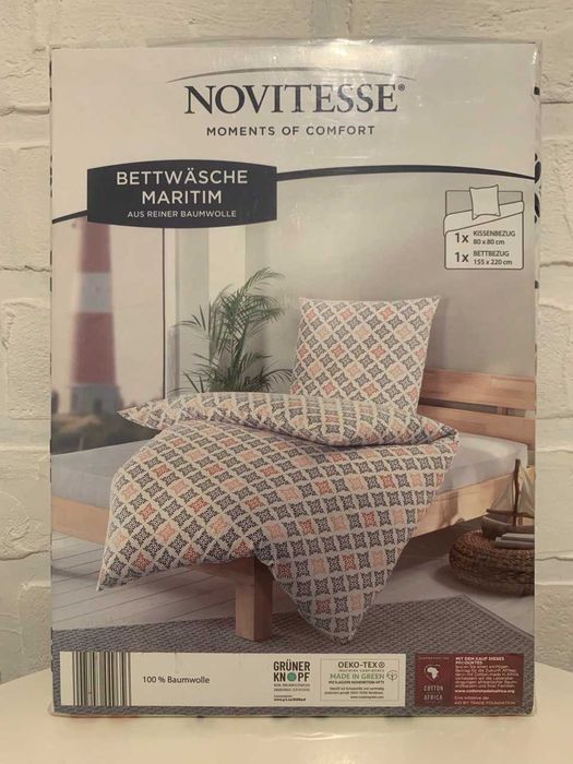 Полуторный Комплект 1.5 Постельное Белье Хлопок 100% Германия