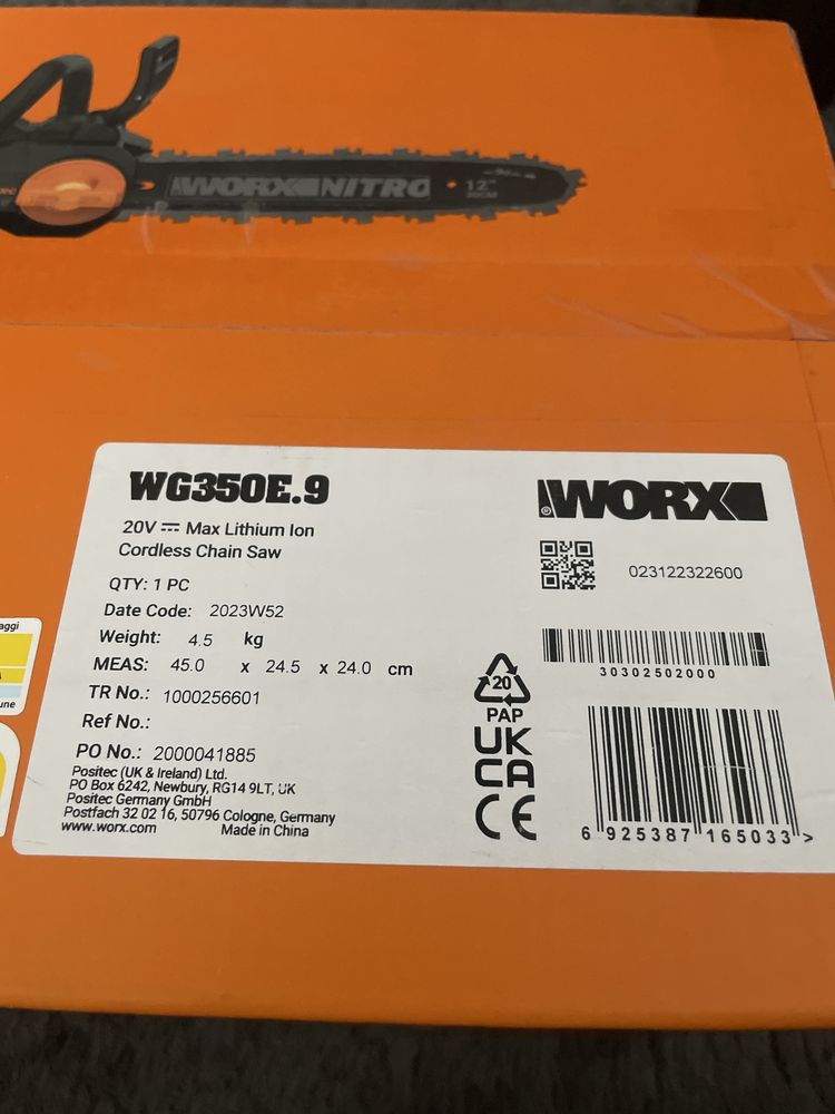 Worx akumulatorowa piła łańcuchowa