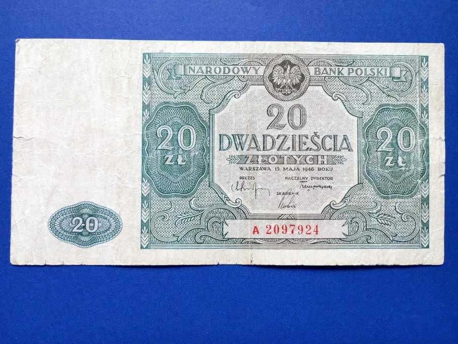 Banknoty PRL  3 sztuki 500 zł 100 zł i 20 zł