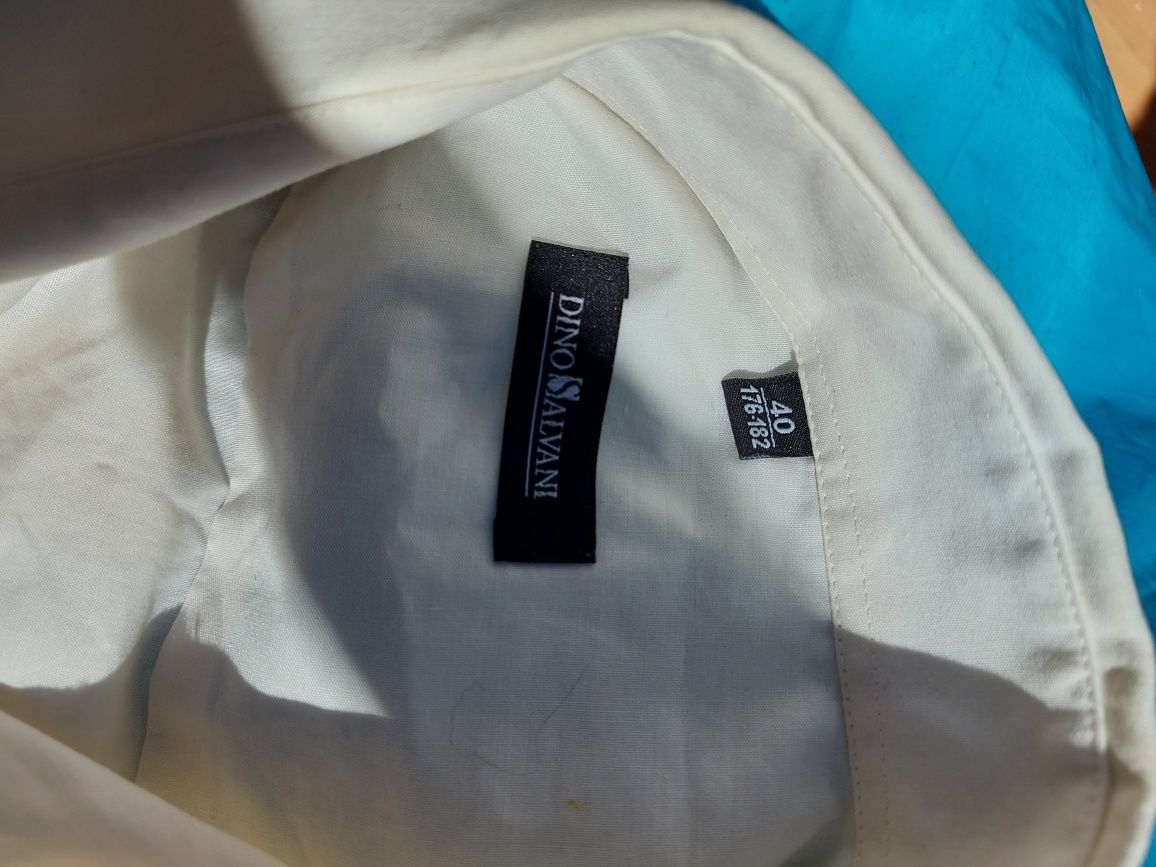 Bluzka wizytowa biała męska rozmiar 40 firma DINO SALWANI