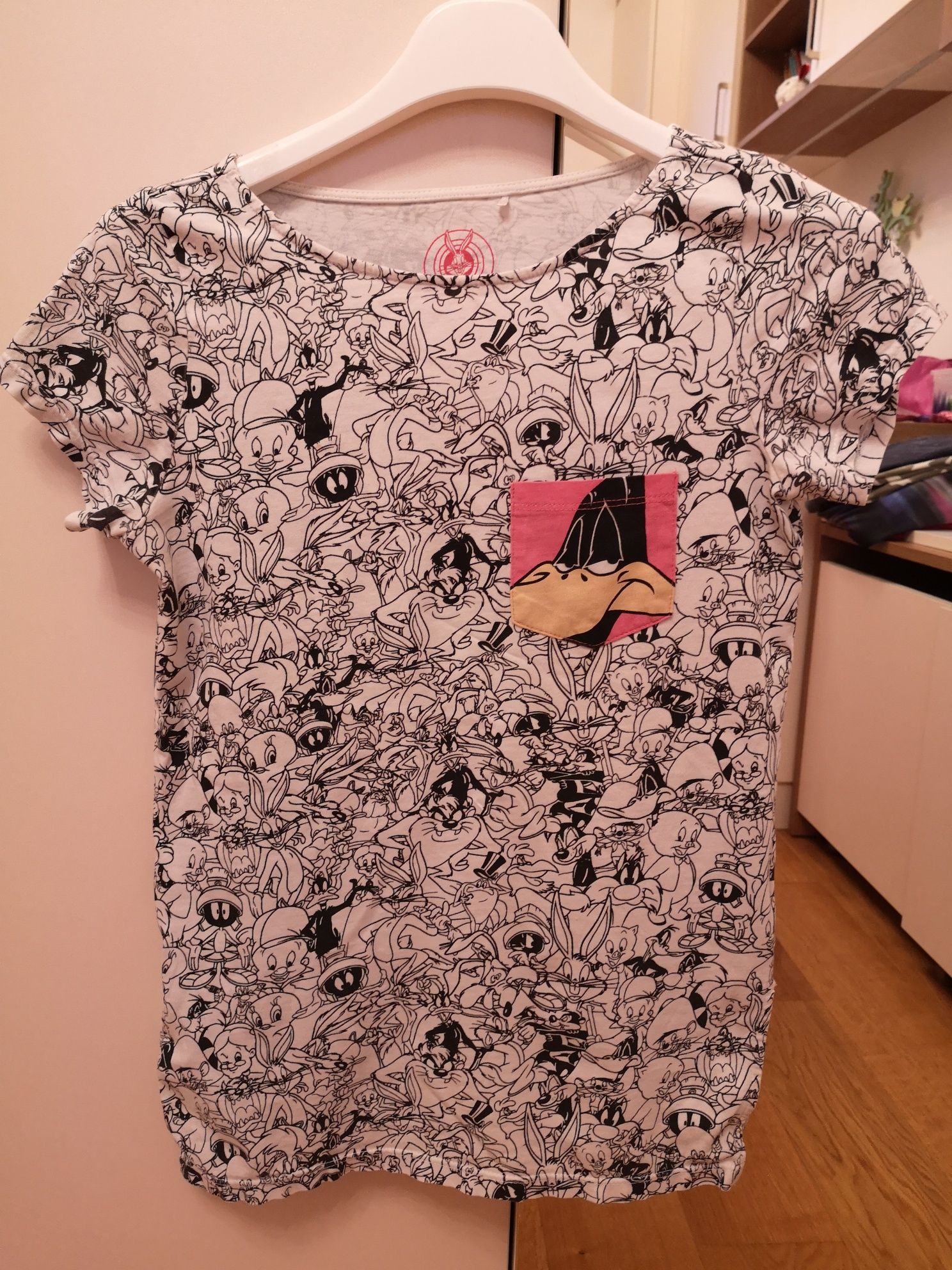 Koszulka T shirt Loovey Tunes Reserved 152 Daffy Disney