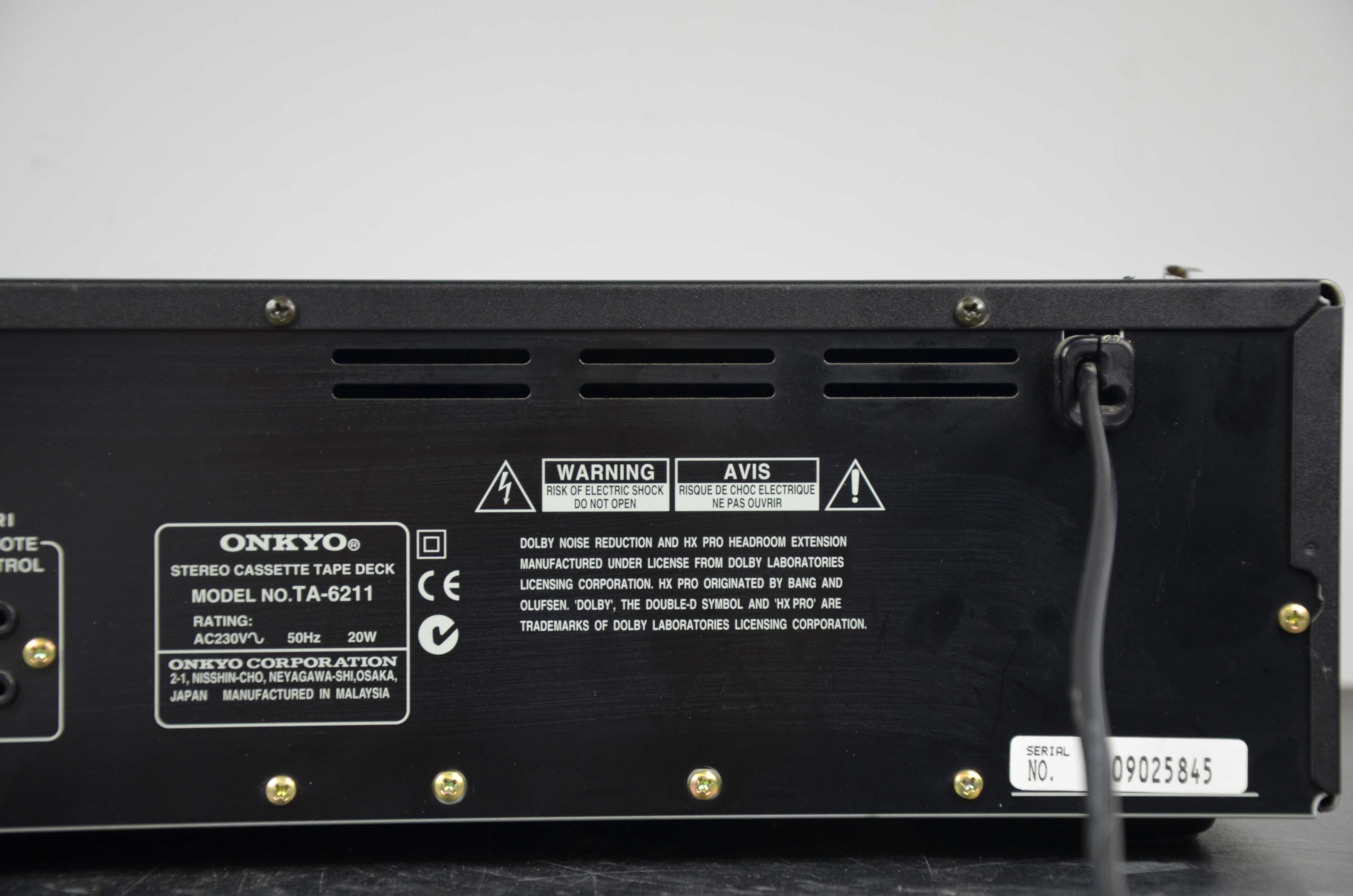 Magnetofon Deck ONKYO TA-6211 Super Stan OKAZJA