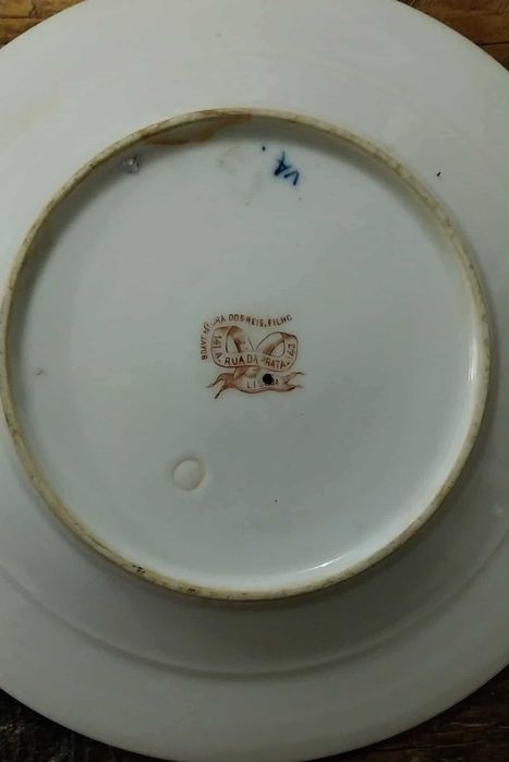 Prato Antigo Vista Alegre (Marca Nº 11 VA. azul Séc. XIX, 1852 a 1869)