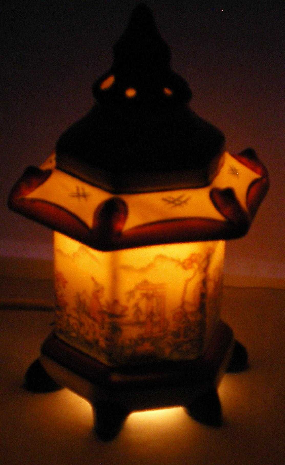 porcelanowa lampka nocna chińskie motywy