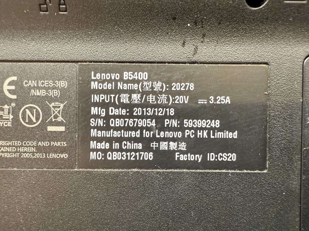 Ładny Stan. Laptop Lenovo B5400 dysk SSD 120Gb/4Gb Ram/Win10. Łódź.