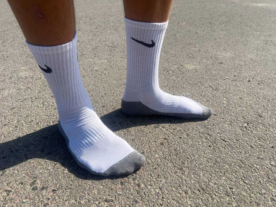 Вартість 12 пар - 300грн. Високі шкарпетки Найк з сірою стопою. Опт