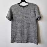 Granatowo-biały dzianinowy T-shirt, Zara, STAN IDEALNY