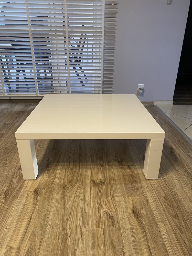 Stolik 90x90 biały połysk