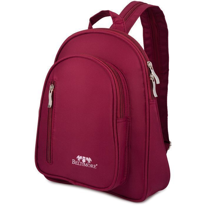 Plecak plecaczek damski lekki wodoodporny bordowy do pracy mały modny