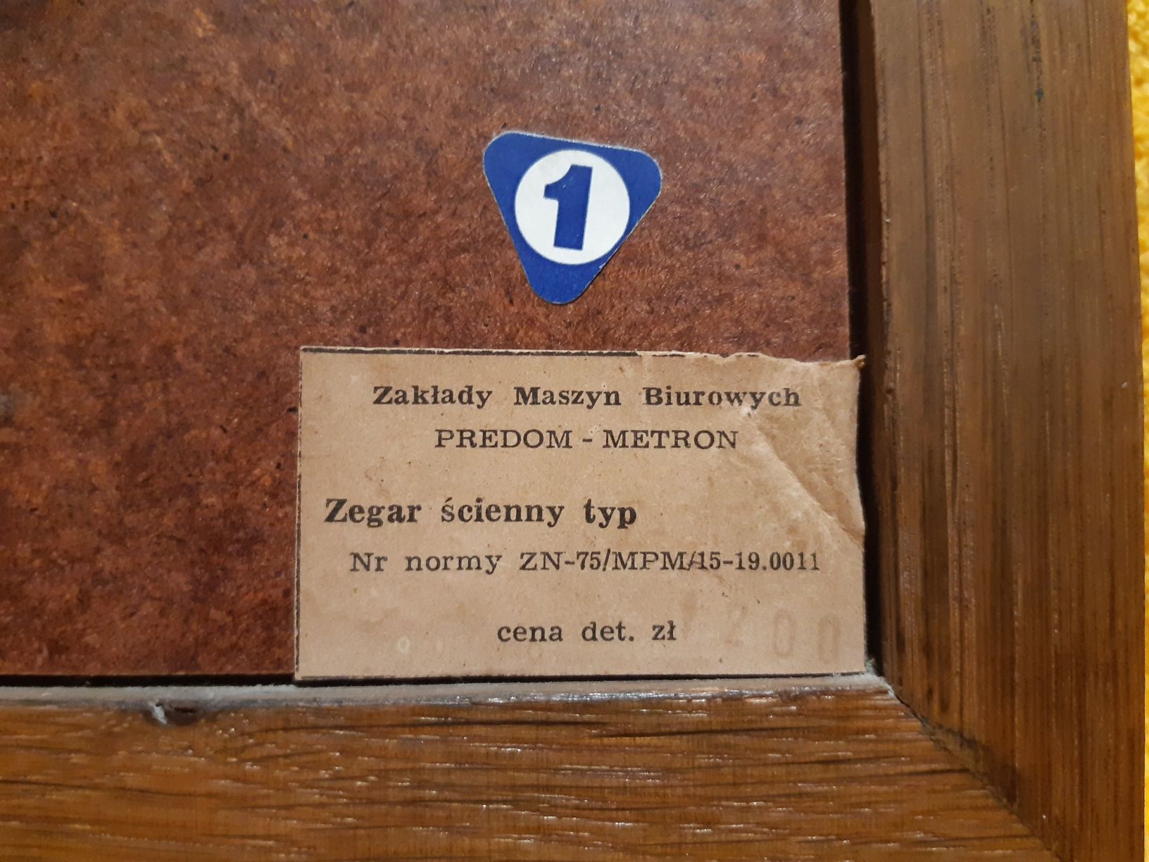 Zegar ścienny Predom-Metron, oryginał z PRL-u w stylu retro