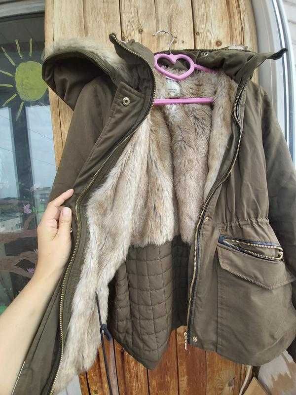 Куртка парка на міху Zara