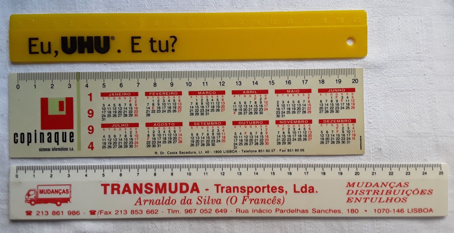 Várias réguas antigas para colecção