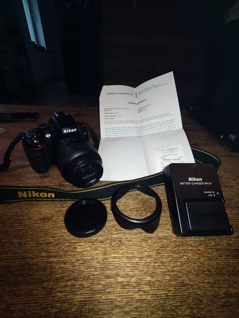 Aparat Nikon d5100, 7321 przebiegu, plus obiektyw nikkor 18-55mm