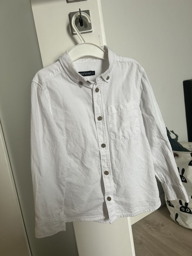 Białs koszula chłopięca 122 piekna zara h&m