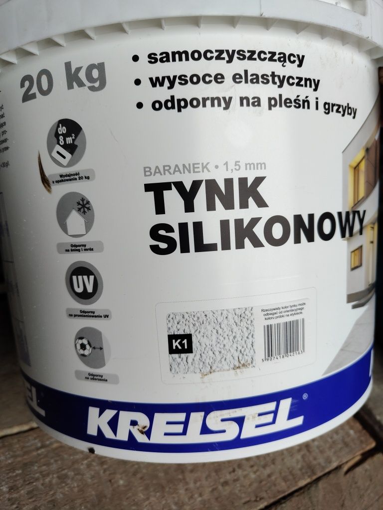 Tynk silikonowy Kreisel K1 biały 20 kg