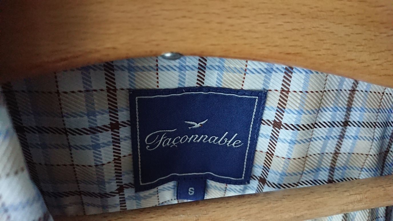 Koszula męska w kratkę Faconnable - rozmiar S