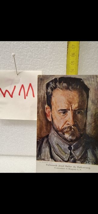 Pułkownik Józef Haller pocztówka llRp, St.Janowski