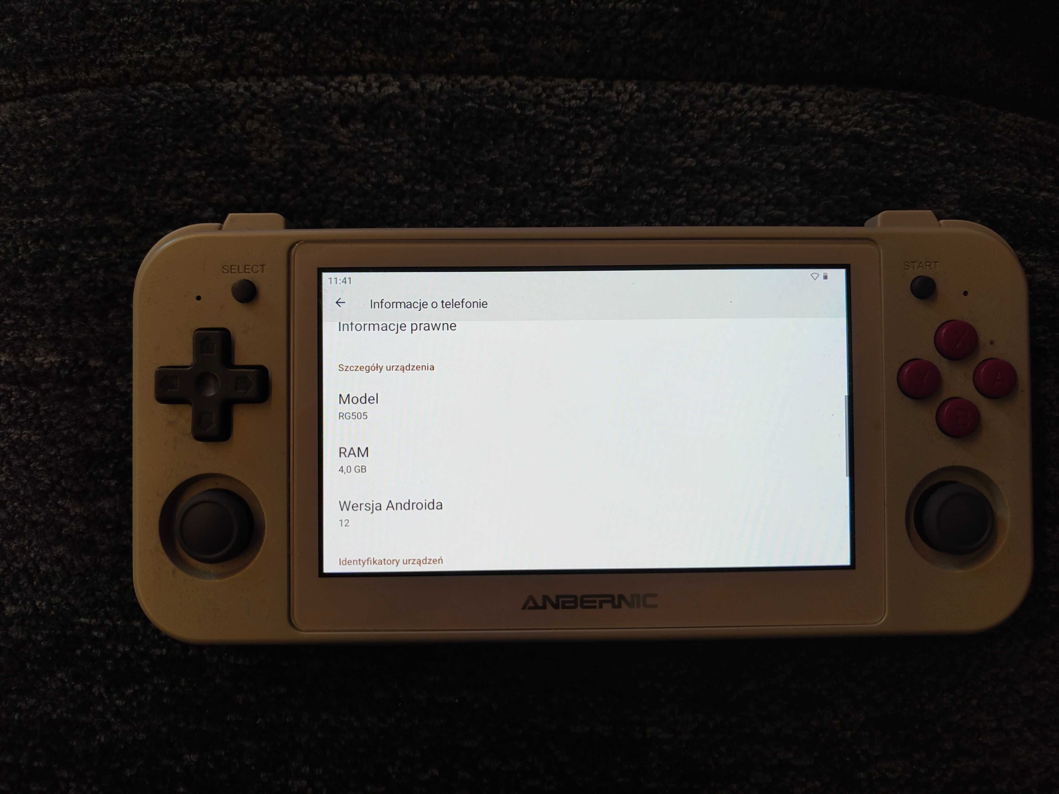 Przenośna konsola Anbernic RG 505 EKRAN OLED kolor SZARY
