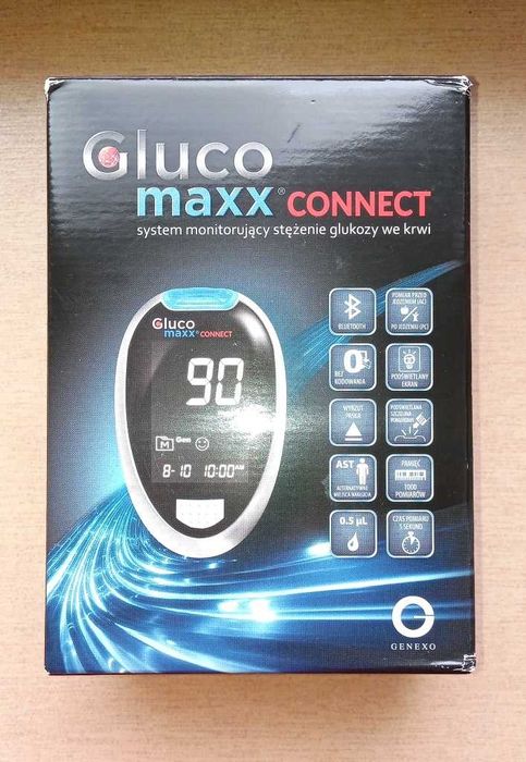 Glukometr Glucomaxx Connect NOWY zestaw w etui