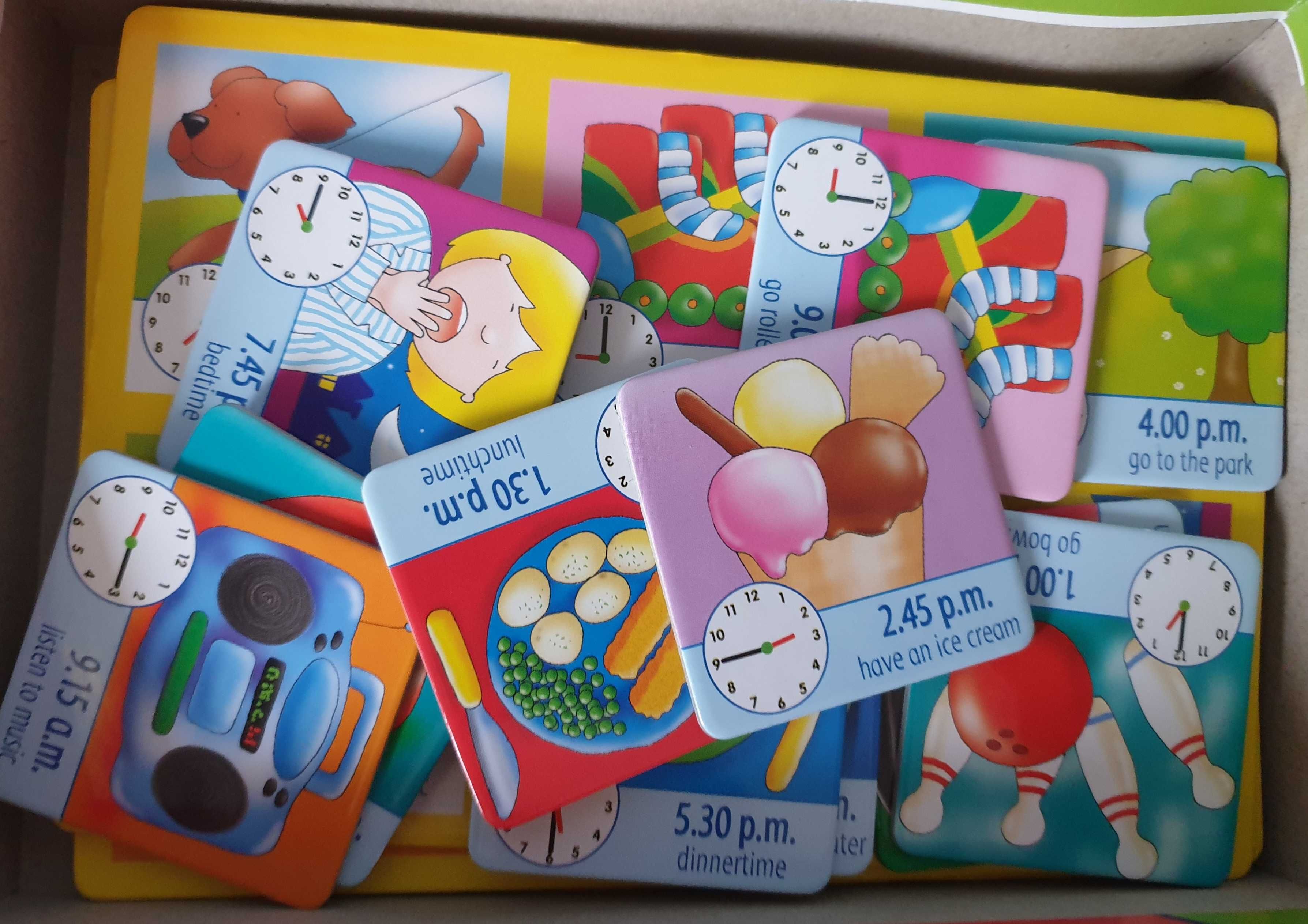 Tell the time Orchard Toys gra kafelkowa nauka czasu ENG English