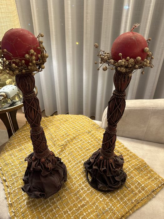 Castiçais altos perfeitos para decoraçao de Natal