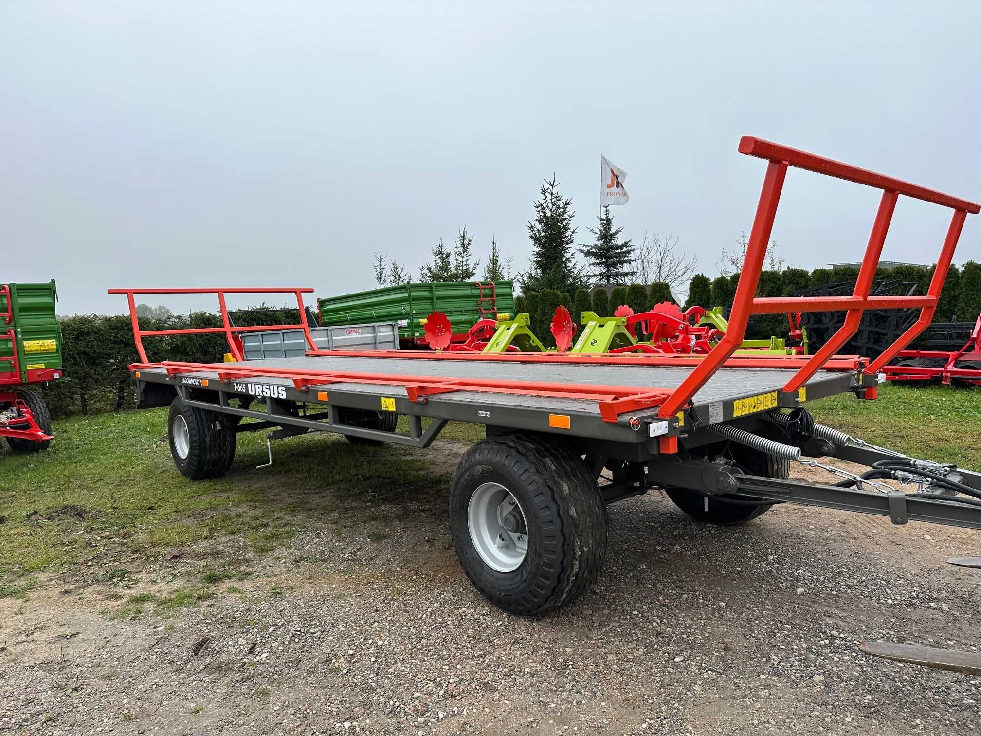 NOWA! Przyczepa do bel URSUS T665 Laweta platforma Pronar 7T Wielton