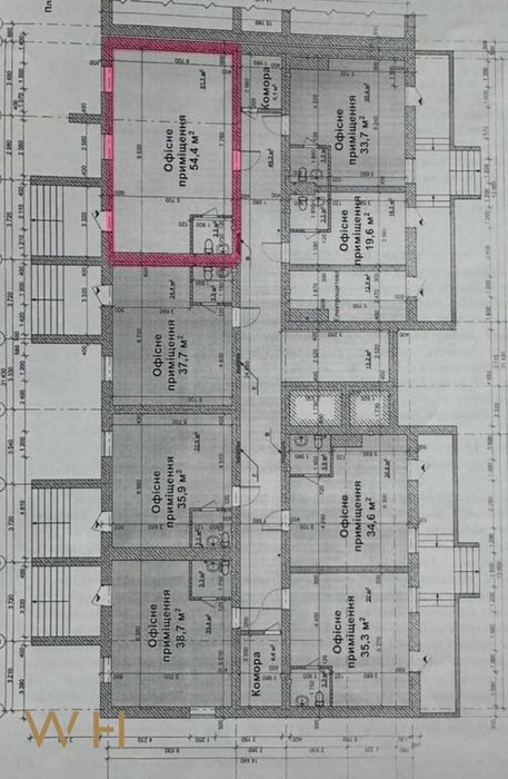 Продаж комерція, приміщення 54.4m², ЖК Віллар, Ходосівка, без%