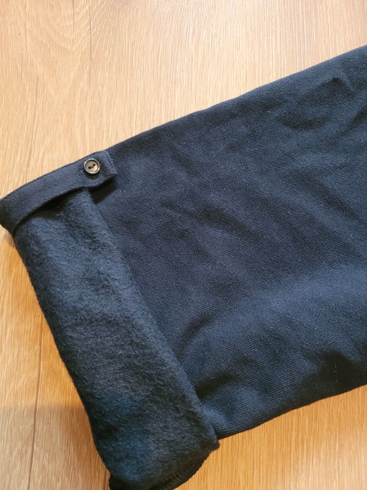 Czarna damska bluza z kapturem regulowany rękaw 3/4 Bonprix rozm. 3XL