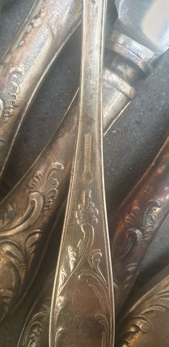 Rosyjskie posrebrzane sztućce