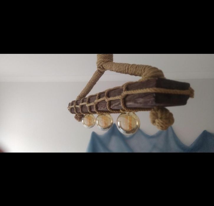 Lampa retro ze sznura 3 żarówki