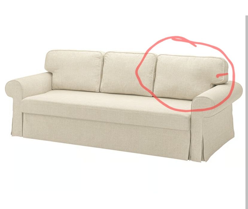 VRETSTORP Pokrycie poduszki do  sofy rozkł 3 osob., Kilanda jasnobeżow