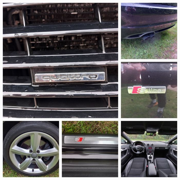 Audi A3 LIFT Quattro Sportback Orginał S-line 160ps 6b Klimatronik Alu