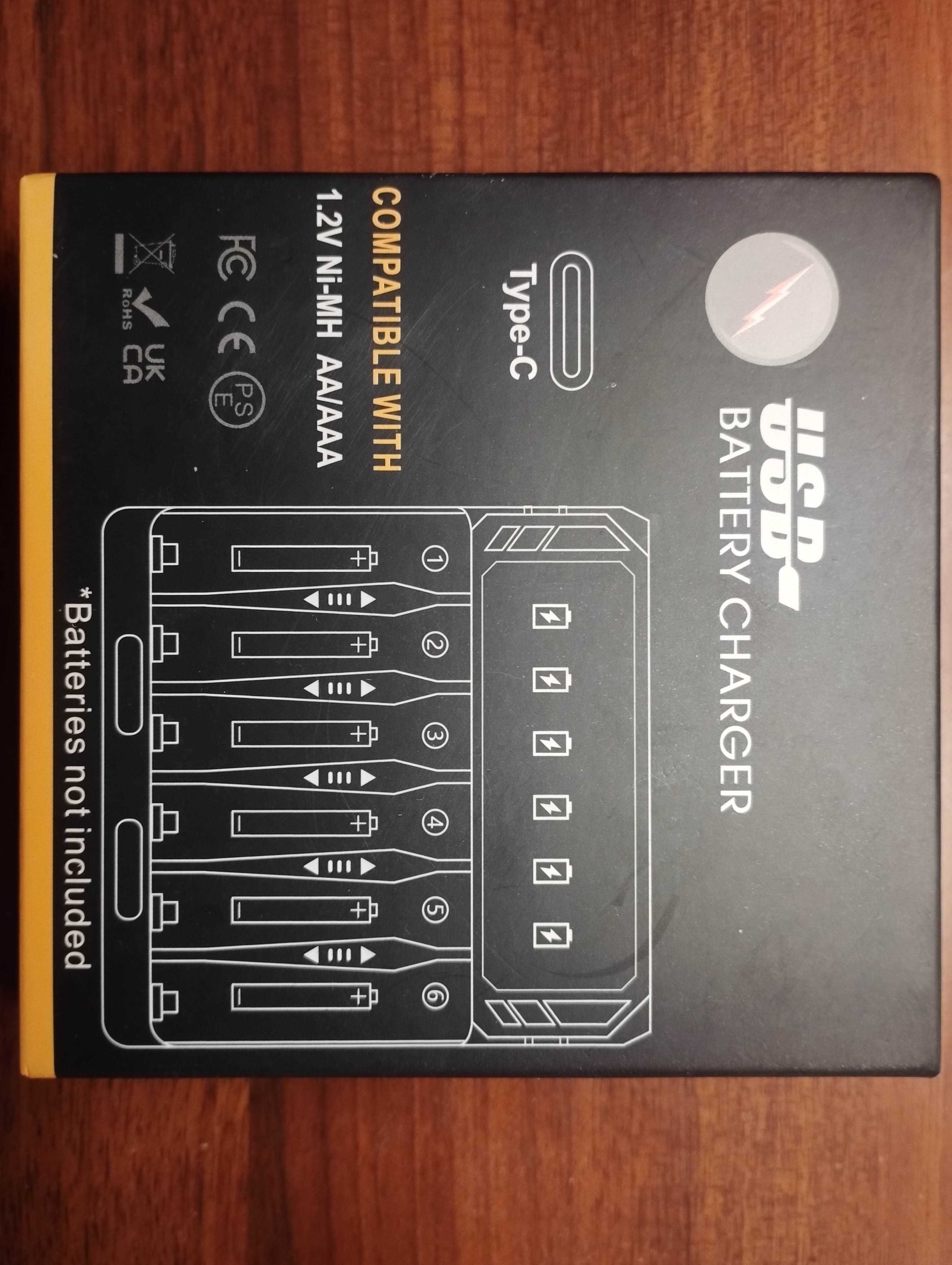 carregador de pilhas USB type-C