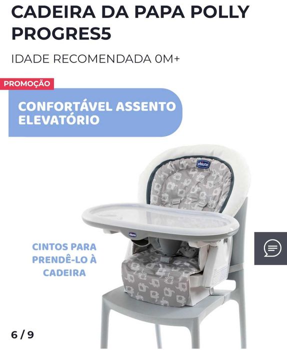 Cadeira de alimentação Chicco Baby Progress 5