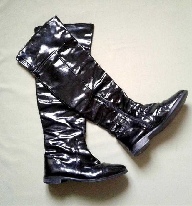 Сапоги ботфорты River woods Италия, натуральная кожа лак